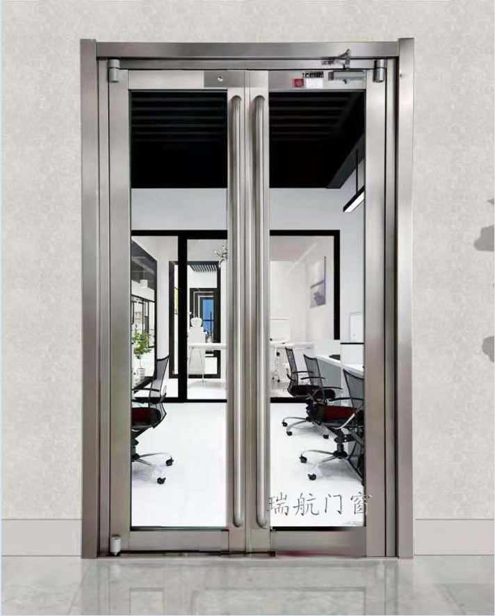 欧式地轴玻璃防火门